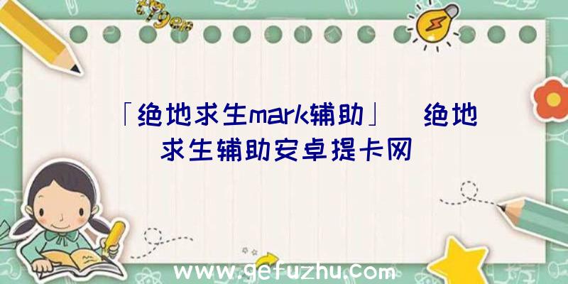 「绝地求生mark辅助」|绝地求生辅助安卓提卡网